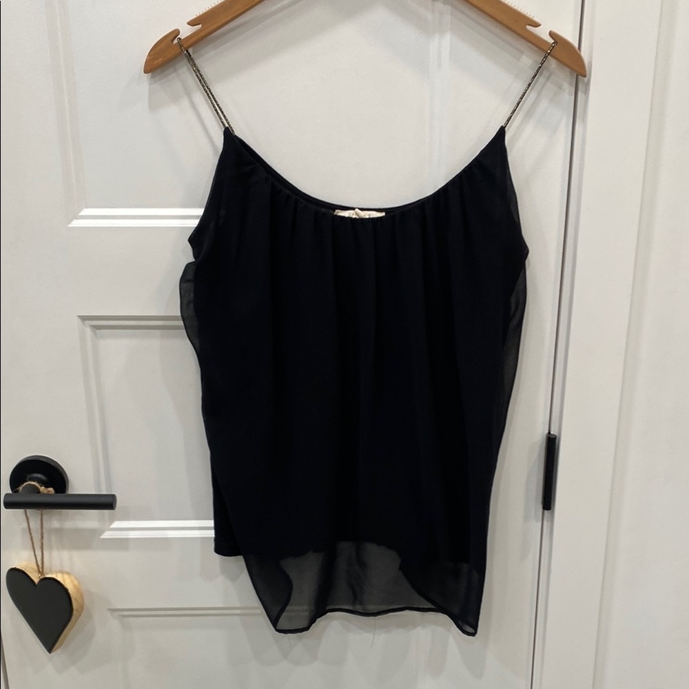 Esprit Black  Camisole Top gold spaghetti straps